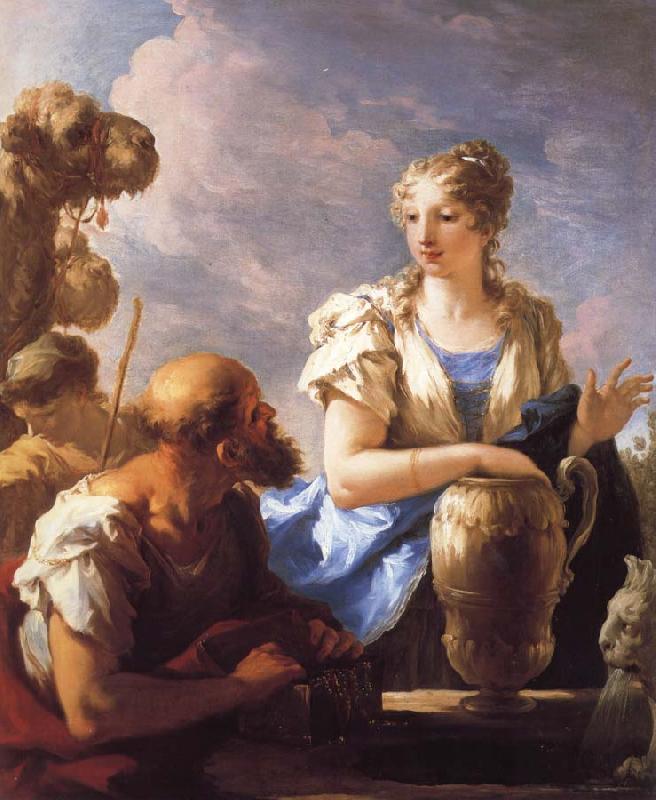 PELLEGRINI, Giovanni Antonio Rebecca at the Well oil painting image